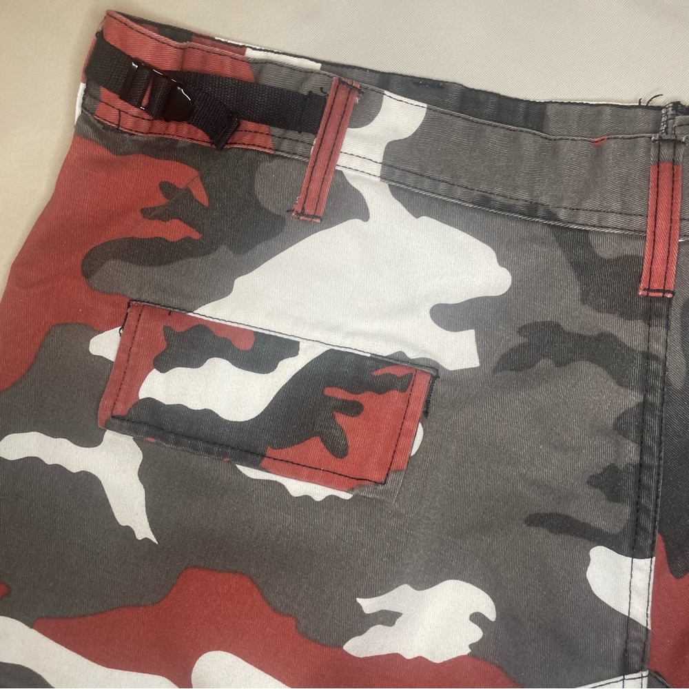 Backbone Red Black White‎ Camo Cargo Pants Jogger Style XL - Picture 10 of 16